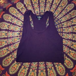 Purple cotton crop top